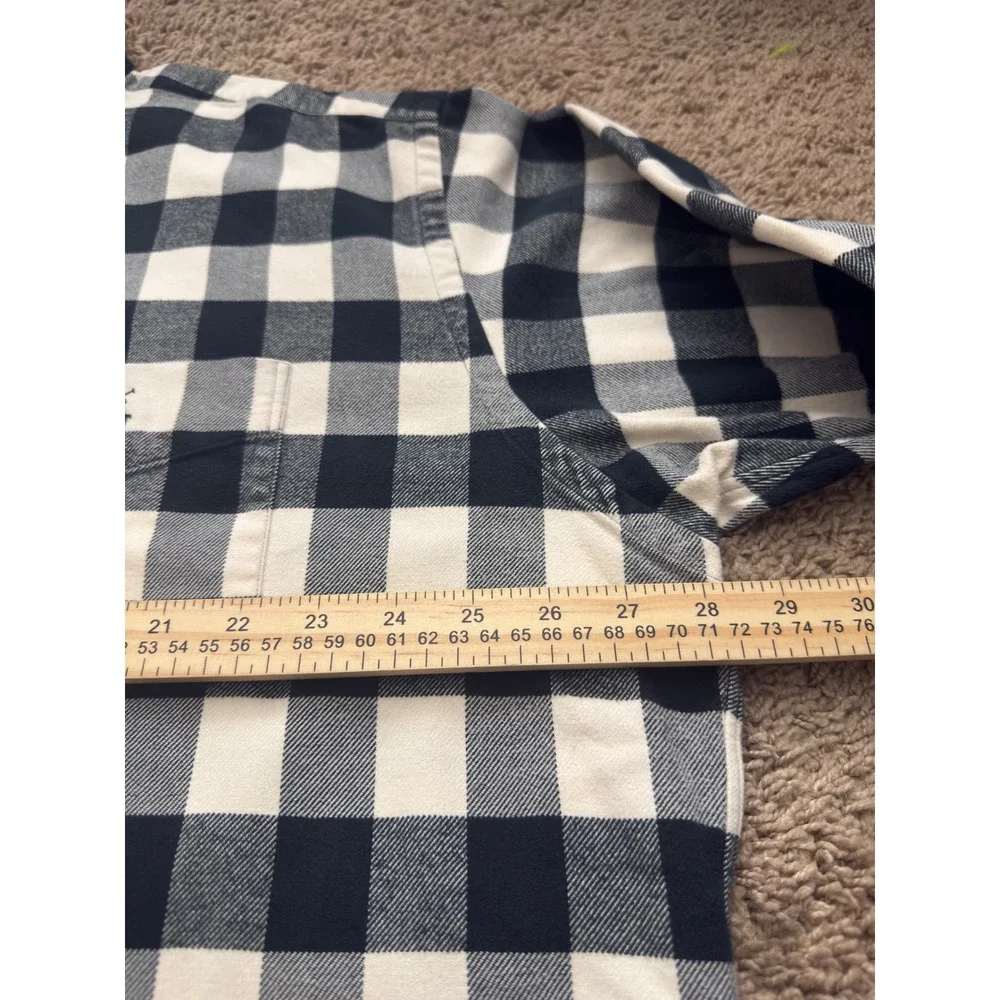 Ralph Lauren Vintage Big Shirt Mens XL Black White Buffalo Plaid‎ Flannel OS